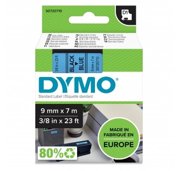 DY.TAŚMA D1 9mm CZARNY/NIEBIESKI TAŚMA