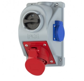 GNIAZDO 0-1 16A 5P 400V + 2P+Z 230V IP44 GNIAZDO