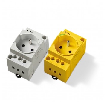 GNIAZDO ELEKTRYCZNE NA SZYNĘ DIN, RAL7035