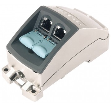 IE FC RJ45 MODULAR OUTLET BASE MODULE WITH INSERT 2FE INTERCHANGEABLE