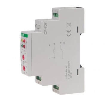 jednofazowy, Un=450V+N, I=16A, 1 moduł PRZEKAŹNIK NAPIĘCIOWY