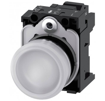 LAMPKA SYGNAL. BIAŁA LED 24VAC/DC SPRĘŻ.