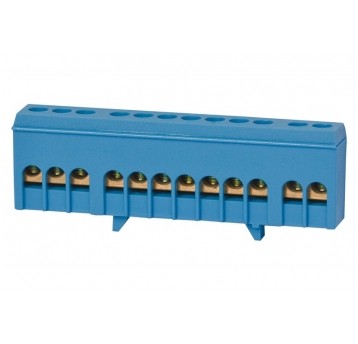 LZ W KORPUSIE 12X16MM - NIEBIESKA LISTWA ZEROWA IP20