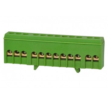 LZ W KORPUSIE 12X16MM - ZIELONA LISTWA ZEROWA IP20