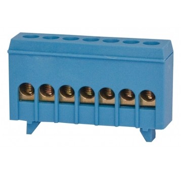 LZ W KORPUSIE 7X16MM - NIEBIESKA LISTWA ZEROWA IP20