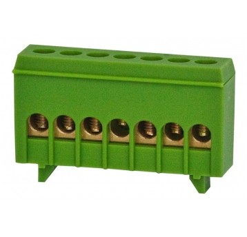 LZ W KORPUSIE 7X16MM - ZIELONA LISTWA ZEROWA IP20