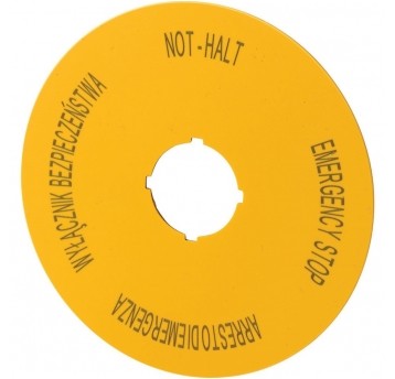 M22-XAK15 Tabliczka do przycisku bezpiec