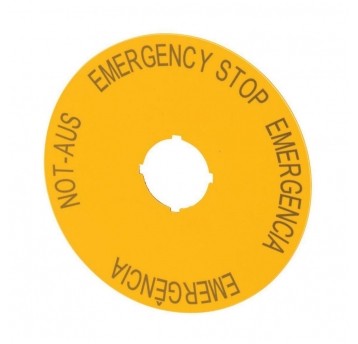 M22-XAK2 Tabliczka do przycisku bezpiec