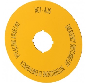 M22-XAK5 Szyld do przycisków awaryjnych