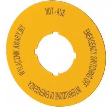 M22-XBK5 Szyld do przycisków awaryjnych