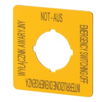 M22-XYK15 Szyld do przycisków bezpieczeń