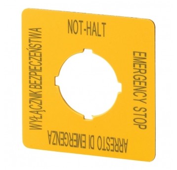 M22-XYK5 Szyld do przycisków awaryjnych