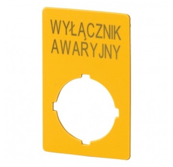 M22-XZK-PL99 Szyld do przycisków awaryjnych