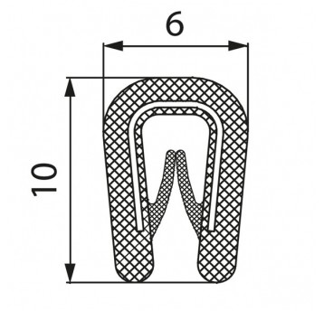 MCA OSŁONA KRAWĘDZIOWA 1,0-2,0MM CZARNA MOREK