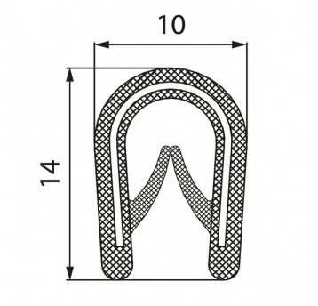 MCA OSŁONA KRAWĘDZIOWA 1,0-4,0MM CZARNA MOREK