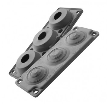 MO.MC3 PRZEPUST WIELOOTWOROWY IP65 SZARY Z KOMPLETEM PINÓW