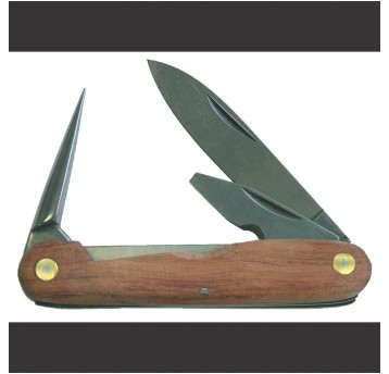 NÓŻ DO KABLI 3-CZ DREWNIANY NÓŻ