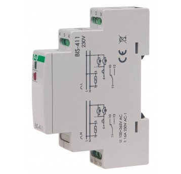 on/off, Un=230V AC, I=16A, sty BIS-411 PRZEKAŹNIK BISTABILNY