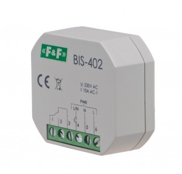 on/off, Un=230V, I=10A , styk 1Z, montaż w PRZEKAŹNIK BISTABILNY