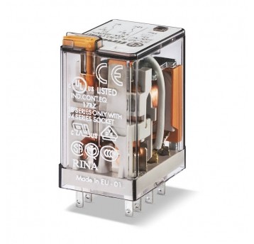 PRZEKAŹNIK 2P 10A 24V DC, PRZYCISK TESTUJĄCY, MECHANICZNY