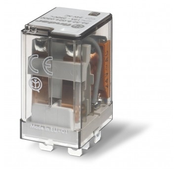 PRZEKAŹNIK 2P 12A 12V DC, PRZYCISK TESTUJĄCY, MECHANICZNY