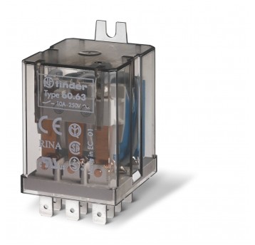 PRZEKAŹNIK 3P 10A 12V DC, FASTON 187, ADAPTER Z MOCOWANIEM TYLNYM