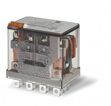 PRZEKAŹNIK 4P 12A 12V DC, PRZYCISK TESTUJĄCY