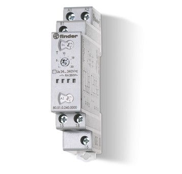 Przekaźnik czasowy 1P 16A 24‑240V AC/DC 0,1s‑24h wielofunkcyjny AI, DI, SW, BE, CE, DE 80.51.0.240.0000