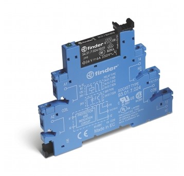 PRZEKAŹNIKOWY MODUŁ SPRZĘGAJĄCY6.2MM. 1P 6A 220...240VAC, STYKI