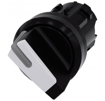 PRZEŁĄCZNIK Z MOŻLIWOŚCIĄ PODŚW., 22MM, OK OKRĄGŁY, TWORZYWO, CZARNY/BIAŁ