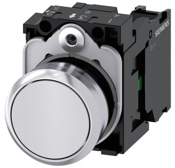 PRZYCISK, 22MM, OKRĄGŁY, METAL, BŁYSZCZĄCY