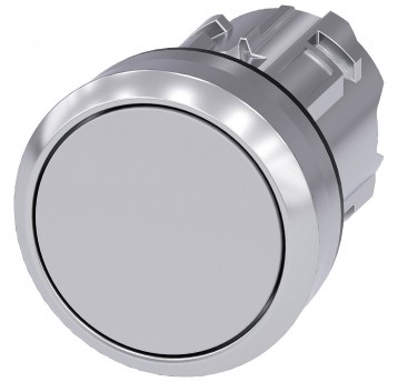 PRZYCISK D-GR METAL POŁYSK SZARY NIEPODŚWIETLANY