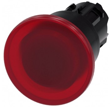 PRZYCISK GRZYBKOWY PODŚWIETLANY, 22MM, OKR