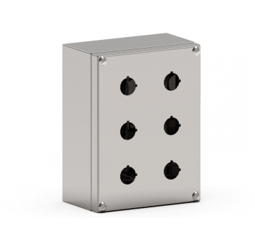 PUSZKA PRZYŁĄCZENIOWA W150X200X90 6 OTW. BEZ PŁYTY MONTAŻOWEJ AISI304 I