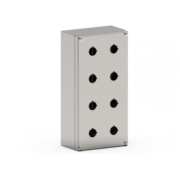 PUSZKA PRZYŁĄCZENIOWA W150X300X90 IP66 x8 BEZ PŁYTY MONTAŻOWEJ AISI304 I