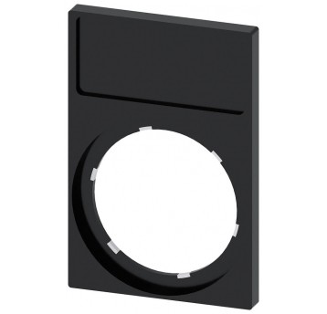 RAMKA DO ETYKIET, RAMKA Z KWADRATOWYM DOŁE CZARNA, DO ETYKIET 12,5MM X 27