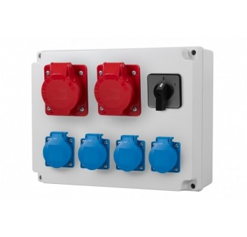 ROZDZIELNIA R-310 2x32A 5p, 4x230V, 0/1