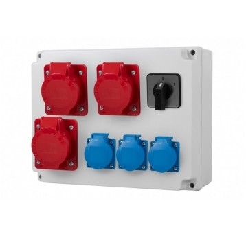 ROZDZIELNIA R-310 3x32A 5p, 3x230V, 0/1