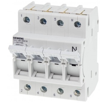 ROZŁĄCZNIK BEZP. MINIZED, D01, 16A 3P+N