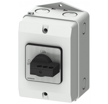 ROZŁĄCZNIK GŁÓWNY 3LD2, W OBUDOWIE EKRANOWANEJ, 3-BIEG. IU: 16A, ZNAMIONOWA ZDOLNOŚĆ ŁĄCZENIOWA