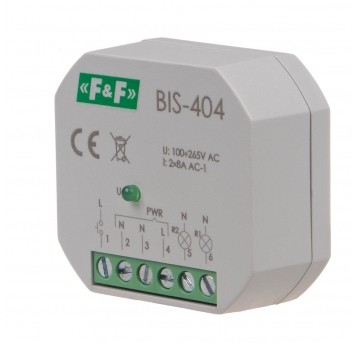 sekwencyjny 1-funk., Un=230V, I=2x8A, styk PRZEKAŹNIK BISTABILNY