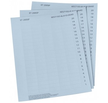 SIMATIC ET 200SP, 1000 LABELING STRIPES, LIGHT GREY, 10 SHEETS DIN A4,