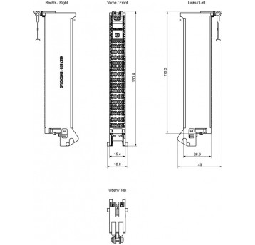 SIMATIC S7-1500, LISTWA PRZYŁ. 40-PIN LISTWA PRZYŁĄCZENIOWA