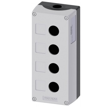 SIRIUS ACT, OBUDOWA STEROWNICZA,DO URZ.OKR 22MM,METAL,SZARA,4 PUNKTY STER