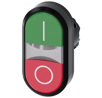 SIRIUS ACT, PRZYCISK PODŚWIETLANY PODWÓJNY ZIELONY I, CZERWONY O