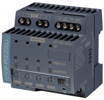 SITOP PSE200U 10 A SELECTIVITY MODULE 4-CH 24 V DC/40 A OUTPUT 24 V DC/