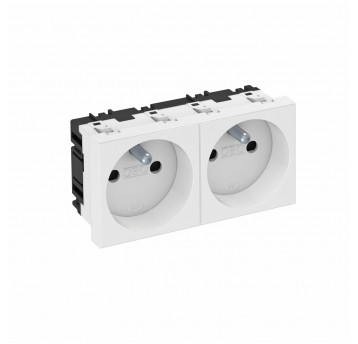 STD-F0 RW2 Gniazdo 0 , podwójne, białe z