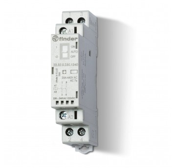 STYCZNIK MODUŁOWY 2 ZWIERNE 25A WSKAŹNIK ZADZIAŁANIA + LED, 17,5MM