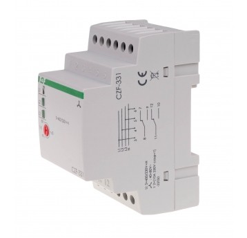 styki 2P, I=2x5A, próg regulowany 165-180V CZUJNIK ZANIKU I FAZY