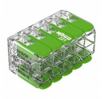 SZYBKOZŁĄCZKA 10x0,2-4mm2 TRANSPARENTNA/ZIELONA op=150sz